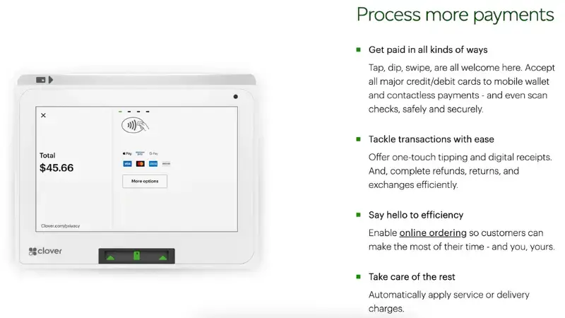 Clover POS product features