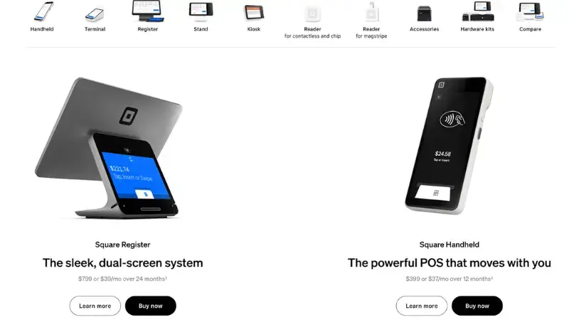 Square POS products