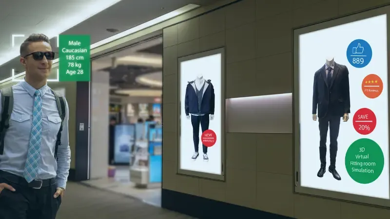 predictionthe customer needed with augmented reality on the digital Signage