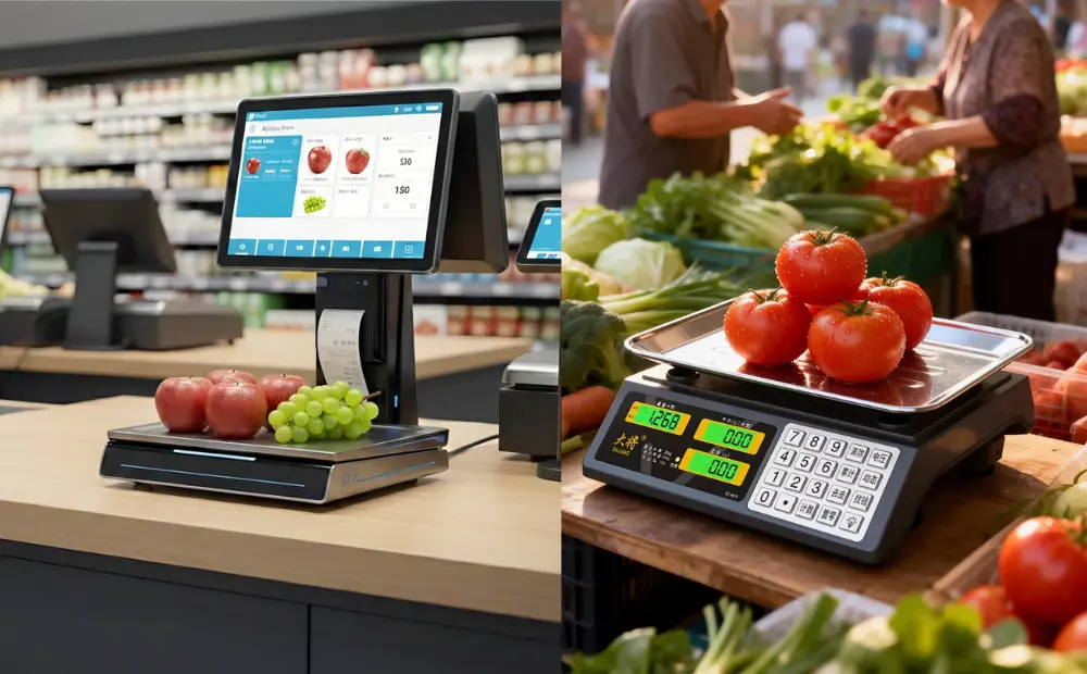 AI POS Scale vs Traditional Weighing Scale