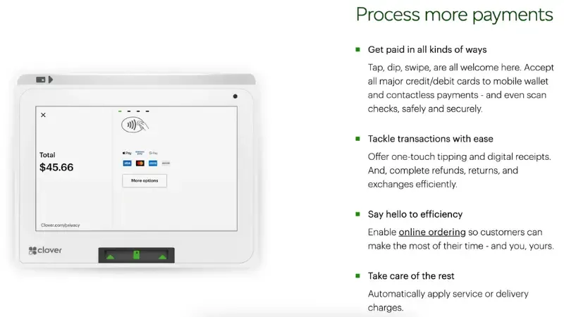 Clover POS product features
