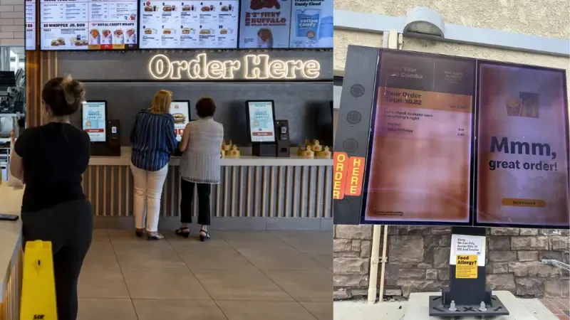 Customers smoothly using self-ordering Kiosk at McDonald’s