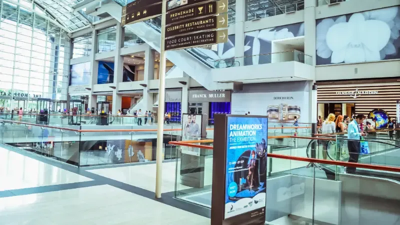 Digital kiosks placed in malls for marketing