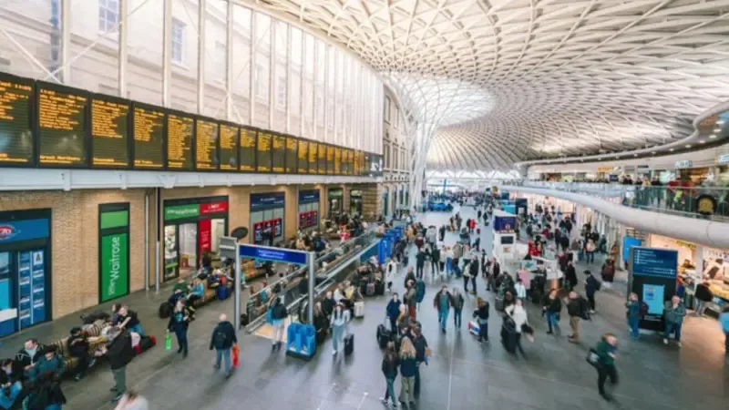 Mall kiosk in a shopping mall