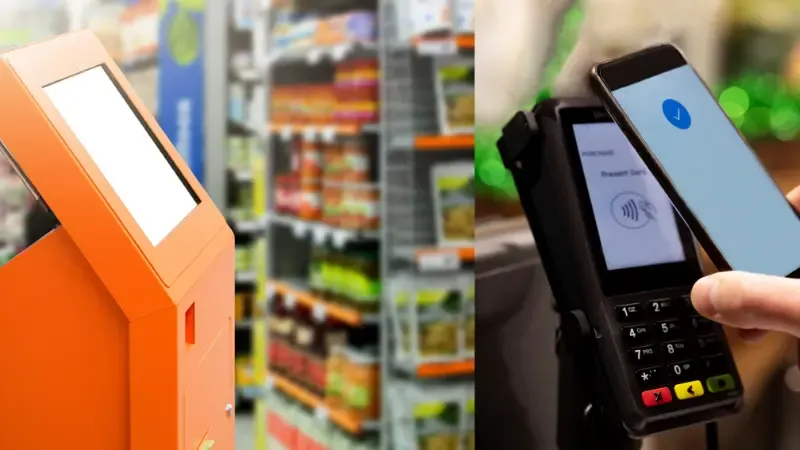 Two different types of self-checkout system