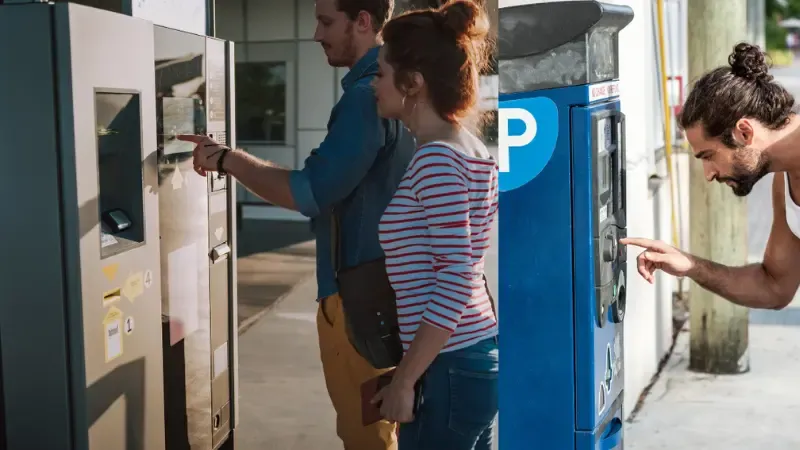 Vehicle drivers using parking machines