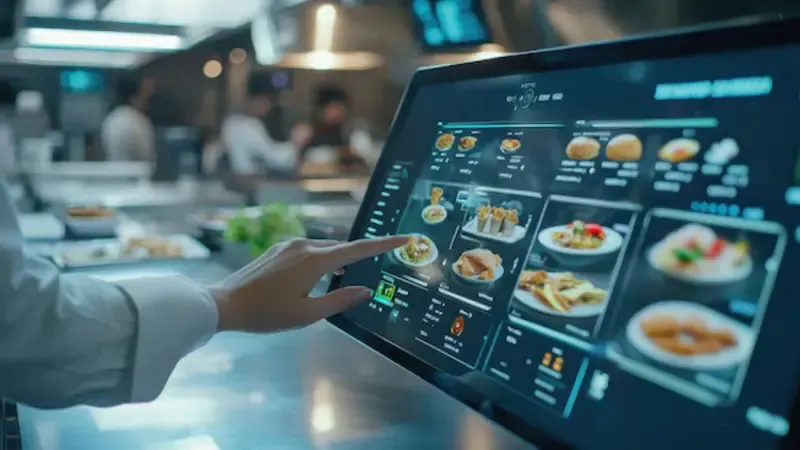 Workflow of a KDS in the kitchen