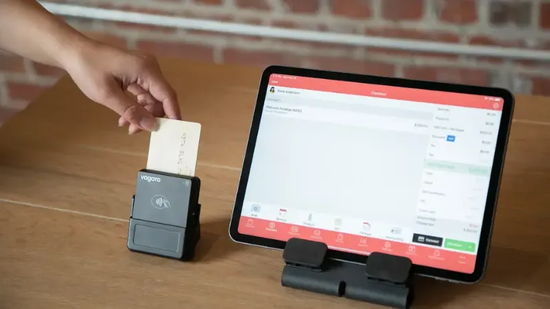 a customer using an AI smart POS