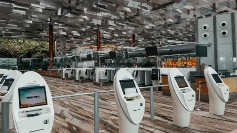 Use a Self-Check-in Kiosk at the Airport