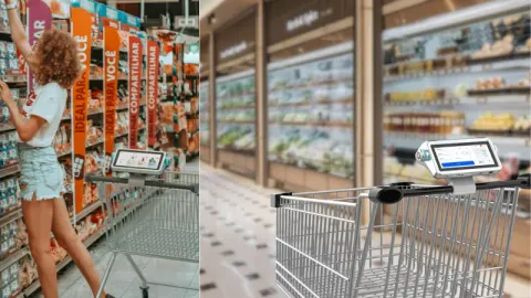 Using smart shopping carts in supermarkets