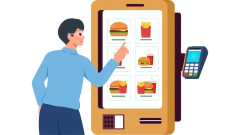 self-service kiosk terminal and contactless payment