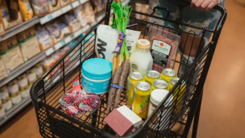 A smart cart in a mall