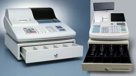 Cash Registers with Cash drawers and screens