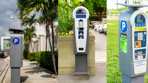 Modern Parking Kiosks at different parking places
