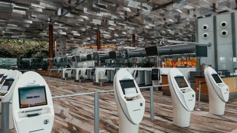 Use a Self-Check-in Kiosk at the Airport