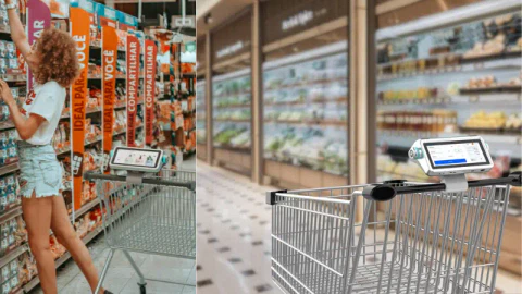 Using smart shopping carts in supermarkets