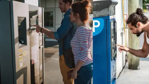 Vehicle drivers using parking machines